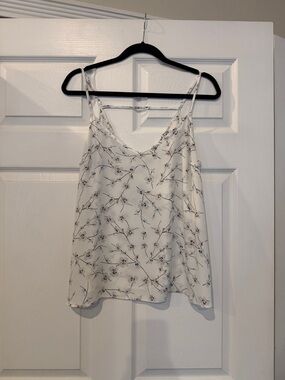 Atmosphere White Floral V-Neck Spaghetti Strap Cami